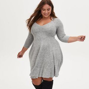 Torrid Mini Super Soft Plush Fluted Dress